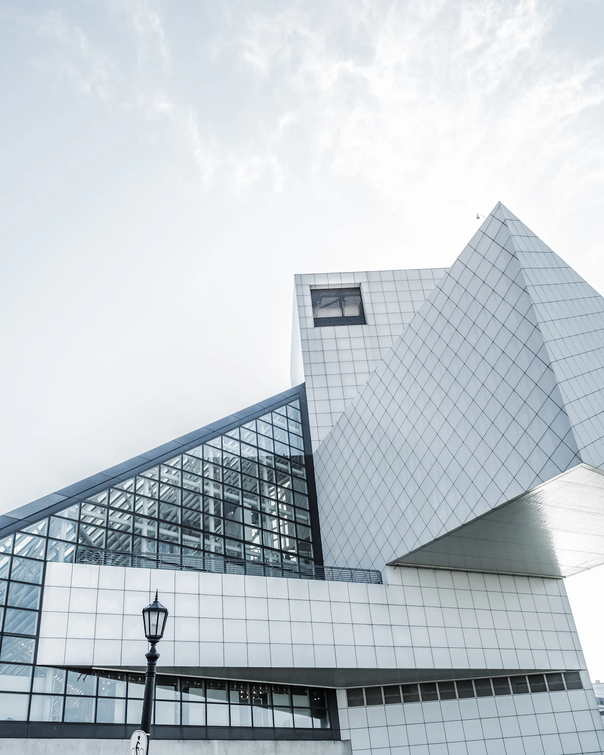 Angular modern architecture against a blue sky